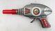 Vintage Old Tt Mark Fire Sparkling Space Ray Gun Litho Tin Toy Japan Working