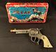Vintage Original 1940s The Texan Pistol Cast Iron Toy Cowboy Gun Hubley With Box