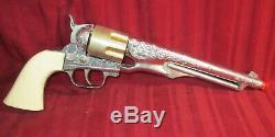 Vintage Original Hubly Colt 45 Revolver 281 Cap Gun Toy Pistol Bullets Diecast