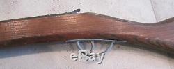 Vintage Parris Made In USA Distressed Wood Toy Shooting Shell Cap Gun Rifle