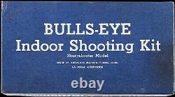 Vintage Pearl Handle Circa 1937 Bulls Eye SHARP SHOOTER Gun Pistol Metal Box