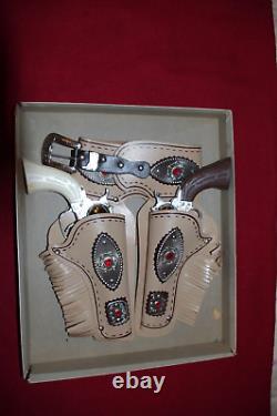 Vintage Ponyboy Cowboy Guns Never Fired & Holster Set Never Worn Original Box Mt