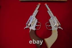 Vintage Ponyboy Cowboy Guns Never Fired & Holster Set Never Worn Original Box Mt