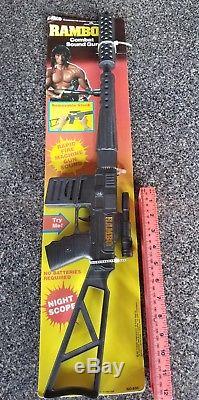 Vintage RAMBO Toy ARCO MoC Combat Sound Gun 1985 Sylvester Stallone RARE