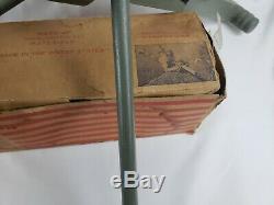 Vintage RARE 1940's WWII KRAK-A-JAP New Enterprises WOOD Machine Gun TOY with BOX
