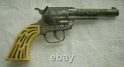 Vintage RARE Sheriff Toy Cap Gun with Faux Fur Holster
