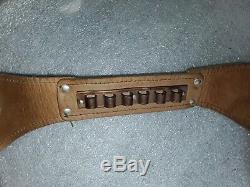 Vintage ROY ROGERS DOUBLE HOLSTER Leather toy gun belt. Estate find