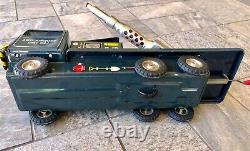 Vintage Rare Tin Litho Anti Aircraft No. 1 Battery Operated Gun Truck Non-Working