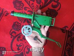 Vintage Rare machine gun Maxim Metal Clockwork Toy USSR. On wheels! +key. Box