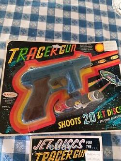 Vintage Rayline TRACER GUN And Jet Discs MOC MIB newithsealed