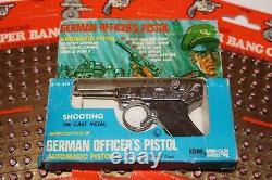 Vintage Redondo Spain Mini Luger Pistol Toy Cap Gun & 19-990 Cap Ammo NOS D5