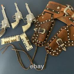 Vintage Roy Rogers Cap Guns, Bullets and Leather Holster