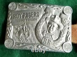Vintage Roy Rogers Cap Guns & Leather Holster Set Kilgore