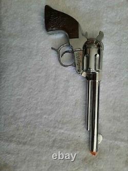 Vintage Roy Rogers Schmidt Toy Cap Gun, Leather Belt & Leather Holster