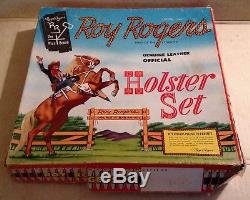 Vintage Roy Rogers Toy Cap Gun with Holster in Original Box