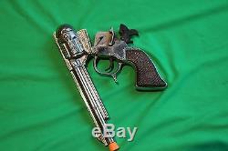Vintage Roy Rogers Toy Cap Guns (pair) with Holster Set