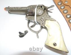 Vintage Russell Cowboy Holster Toy Gun Set Genuine Top Grain Leather Gene Autry