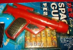 Vintage SEALED Pez Red Outer Space Gun Candy Dispenser with Candy Toy Raygun