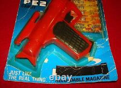 Vintage SEALED Pez Red Outer Space Gun Candy Dispenser with Candy Toy Raygun