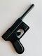 Vintage Soviet Ussr Children's Tin Toy Pistol Gun Game Marked Black Collectibles