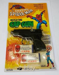Vintage Spider Man Cap Gun Toy 1978 Comic Unpunched