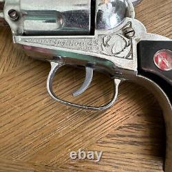 Vintage Stallion. 45 cap gun Mark II- Black grips Nichols 1957 Works Very Good