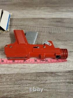 Vintage Super Nu Matic JR. Paper Buster gun Red in original package Repeater toy