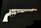 Vintage Toy Hubley 1959 Colt. 45 Diecast Nickel Engraved Cap Gun White Grips Vgc