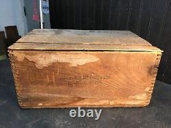 Vintage Texas Ranger Toy Gun Wood Box Shipping Crate High Explosive Crate
