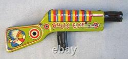 Vintage Tin Toy Gun - Sparkling Auto Pistol Bulls Eye - Mint with Box
