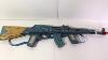 Vintage Tin Toy Machine Gun Rifle Ak 47 Kalashnikov Comunist Era Battery Operated
