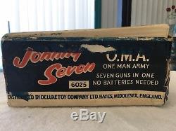Vintage Topper Johnny Seven OMA Toy Machine Gun/Original Box/Poster & Instruct