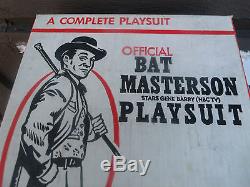 Vintage Toy Bat Masterson Cap Gun Set with Cane and Vest MINT IN BOX