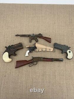 Vintage Toy Gun Lot of 5 Assorted Rifle, Cap and Pistol From The 1950's