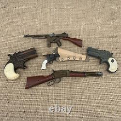 Vintage Toy Gun Lot of 5 Assorted Rifle, Cap and Pistol From The 1950's