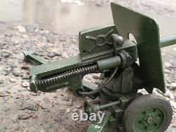 Vintage Toy Soviet Russ Big Cannon Howitzer Artillery Gun Model Shooting VIDEO