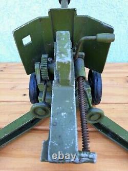 Vintage USSR Toy Big Artillery Gun Anti Tank Soviet Armor Vehicles 1980s Metal