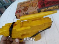 Vintage Very Rare Argentina Plastic Toy Thompson Machine Gun With Original Box