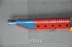Vintage Wind Up Litho Play Boy Louis Marx Machine Gun Tin Toy, USA
