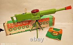 Vintage big Toy machine gun USSR Electromechanical metal NEW