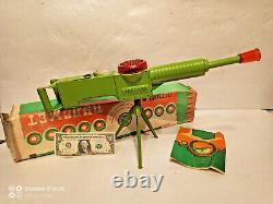 Vintage big Toy machine gun USSR Electromechanical metal NEW