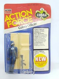 Vintage gi joe action force COBRA OFFICER toy figure moc HASBRO PALITOY rare 1