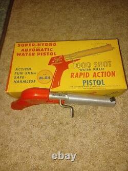 Vintage rare 1950s-60s buddy L super hydro automatic Water Pistol With Box