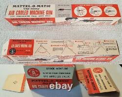 Vintage toy Mattel-O-Matic cap firing air cooled machine gun original box