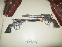 Vintage toy cap gun set roy rogers, king of the cowboys