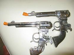 Vintage toy cap gun set roy rogers, king of the cowboys