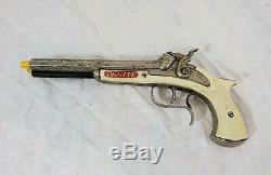 Vtg 1950'S Hubley Pirate Double Barrel Cap Gun Pistol Matching Original Holster