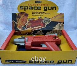 Vtg 1950's Remco Electronic Space Gun with Orig Box! Rare Atomic Era Toy Ray Gun