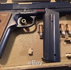 Vtg 1965 topper Johnny Eagle lieutenant toy cap gun with case instructions bullets