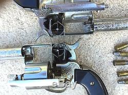 Vtg Matched Pair Ric-O-Shay Model # 279 45 Double Cap Gun Holster Set